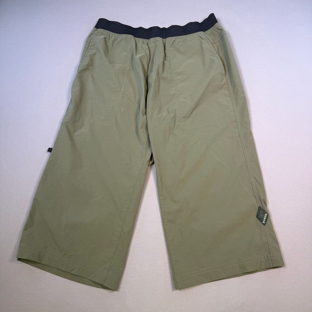 prAna Halle Green Cropped Hiking Capri Pants Large Outdoor Travel